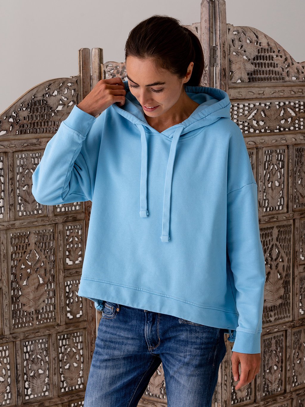 Detailansicht von Kapuzen-Sweatshirt aus Baumwolle von DANIELS