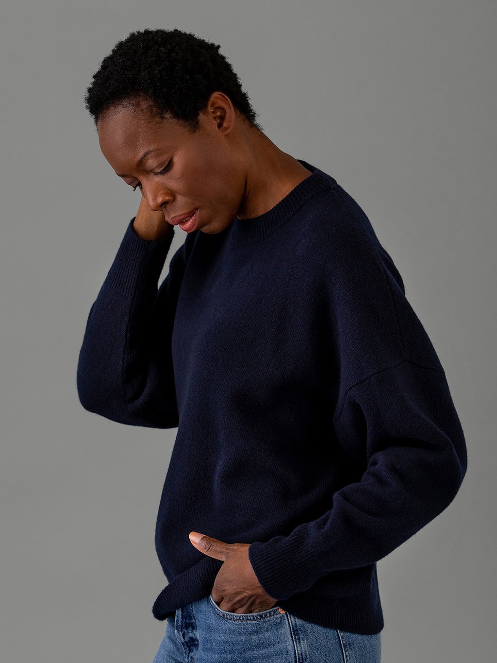 Detailansicht von Pullover aus Merinowolle von ROBERTO COLLINA