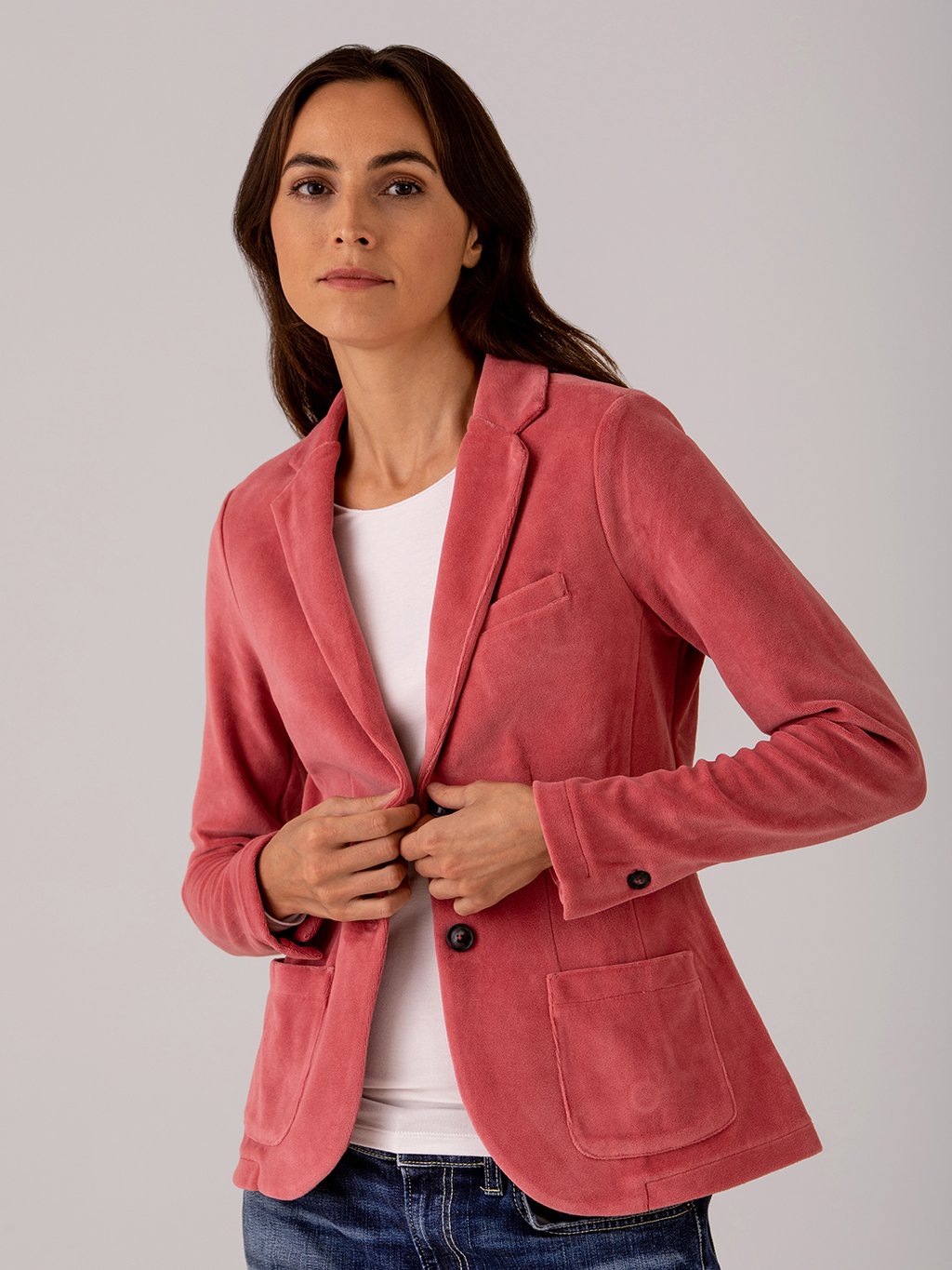 Detailansicht von Samtblazer aus Baumwolle von DANIELS