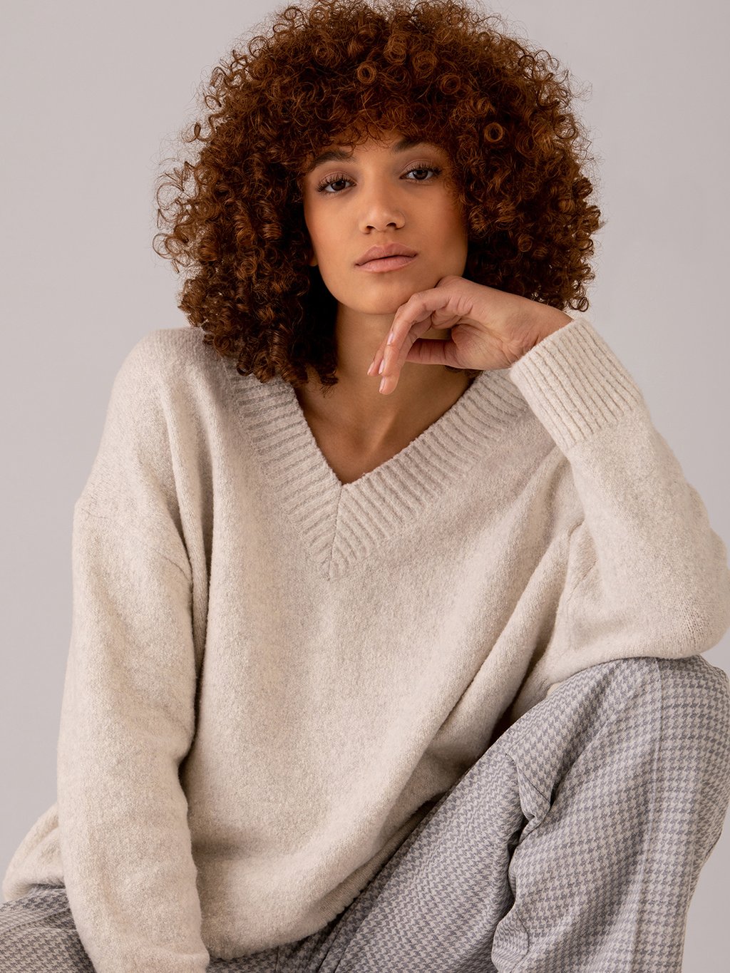 Detailansicht von Oversize Pullover aus Baumwolle von BETTER RICH