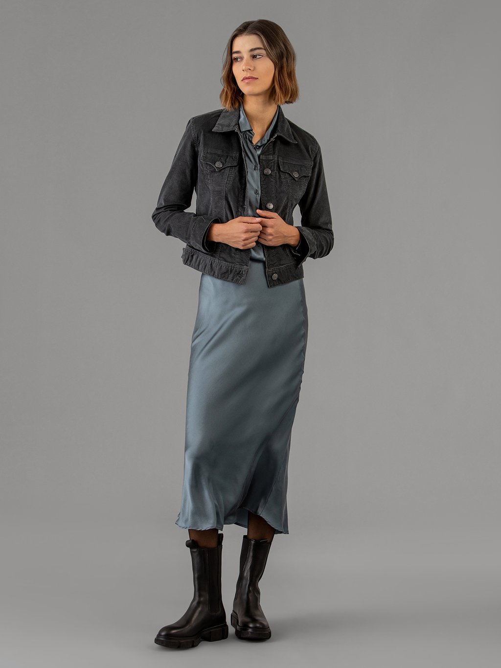 Detailansicht von Maxi-Rock aus Seide von DANIELS