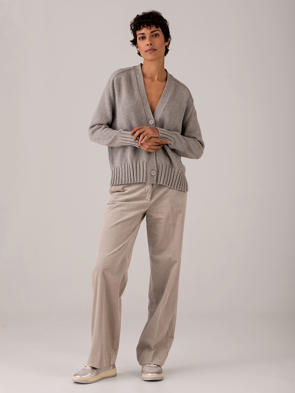 Detailansicht von Weite Hose aus Cord von ANTONELLI