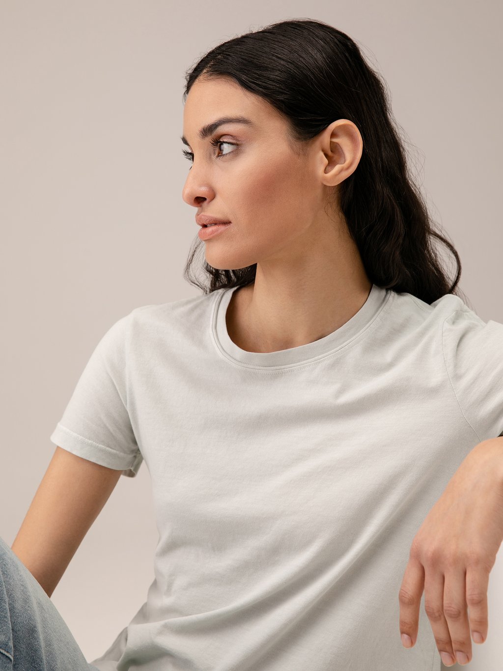 Detailansicht von T-Shirt aus Baumwolle von JAMES PERSE