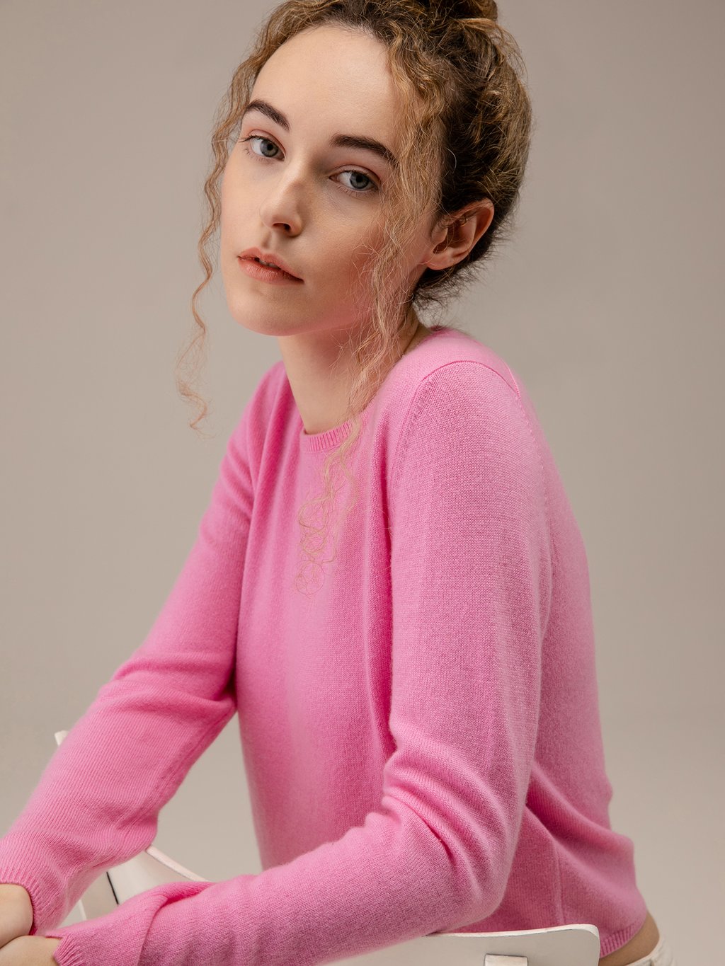 Detailansicht von Cropped Pullover aus Cashmere von ALLUDE