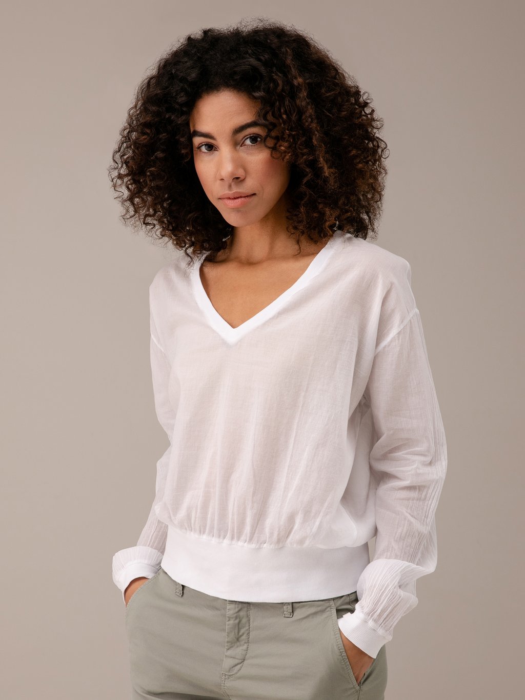 Detailansicht von Oversize Baumwollbluse von 10 DAYS