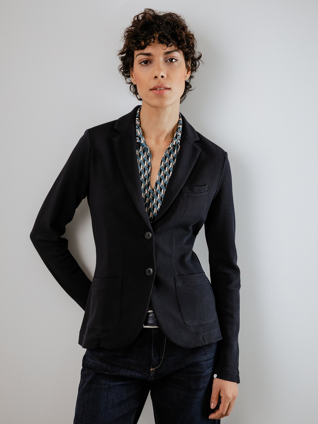 Detailansicht von Blazer aus Baumwolle von DANIELS