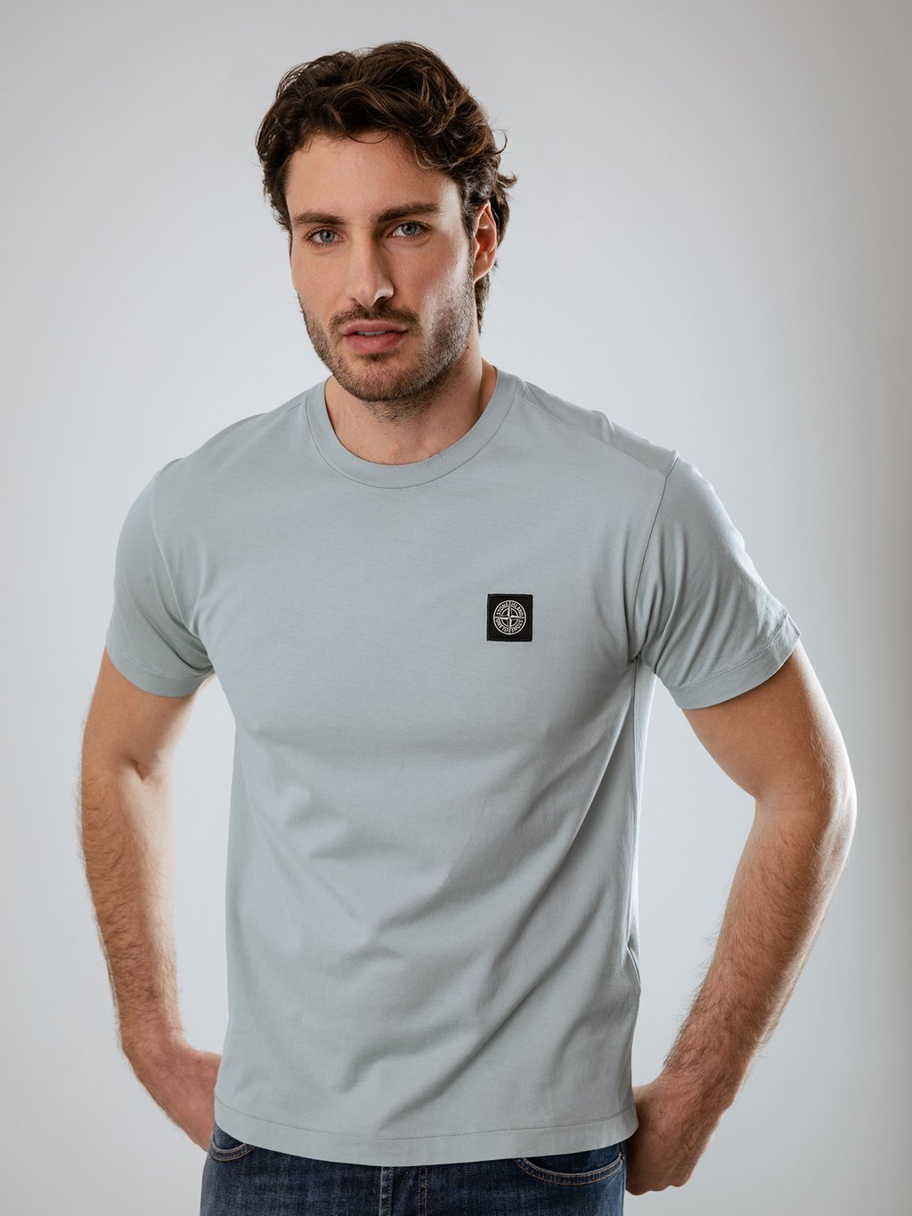 Detailansicht von T-Shirt aus Baumwolle von STONE ISLAND