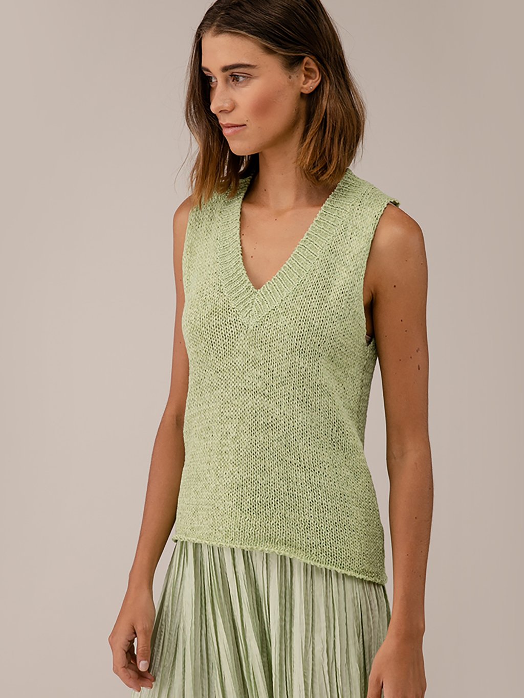 Detailansicht von Stricktop aus Baumwolle von ROBERTO COLLINA