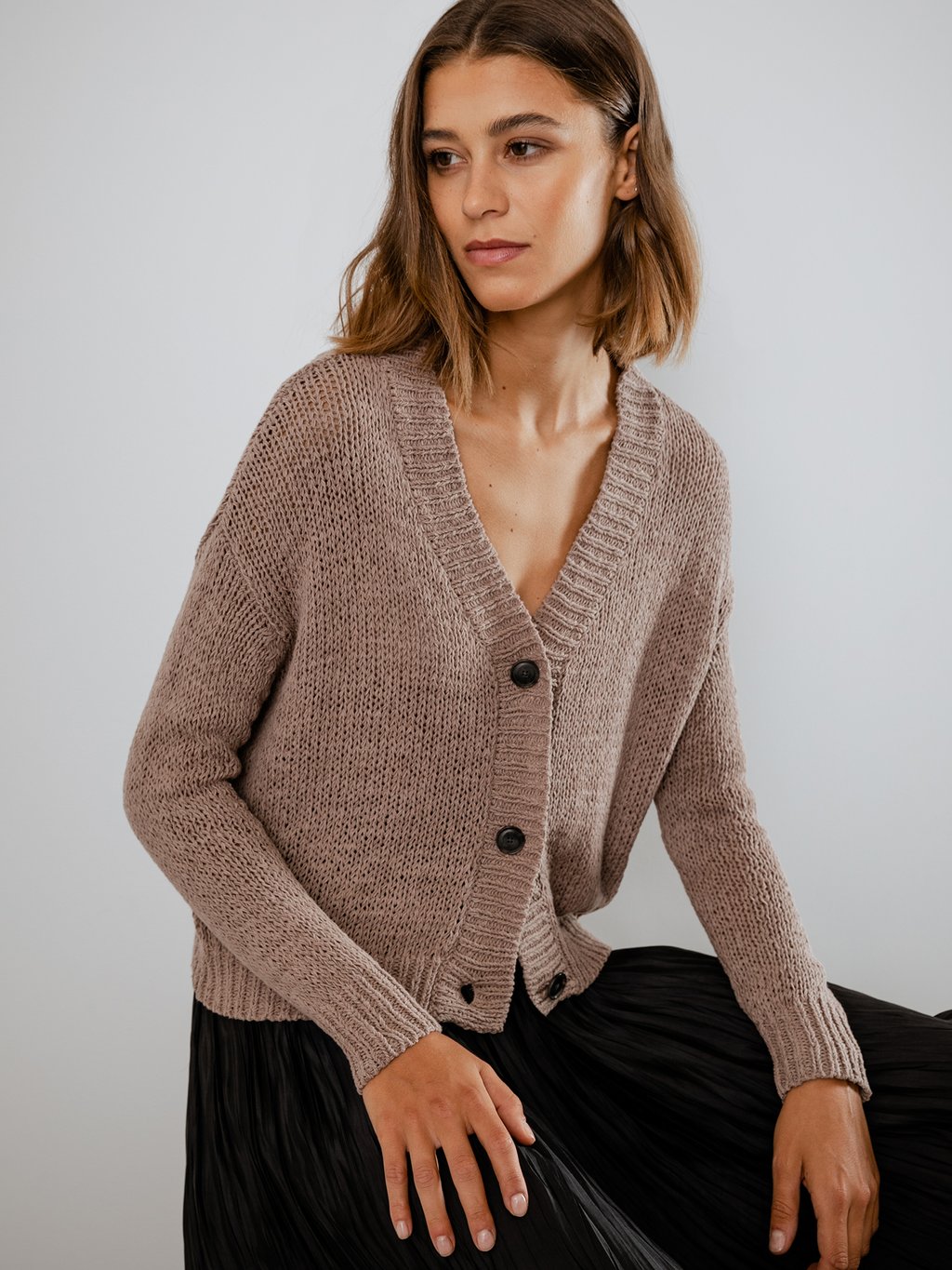 Detailansicht von Strickjacke aus Baumwolle von DANIELS