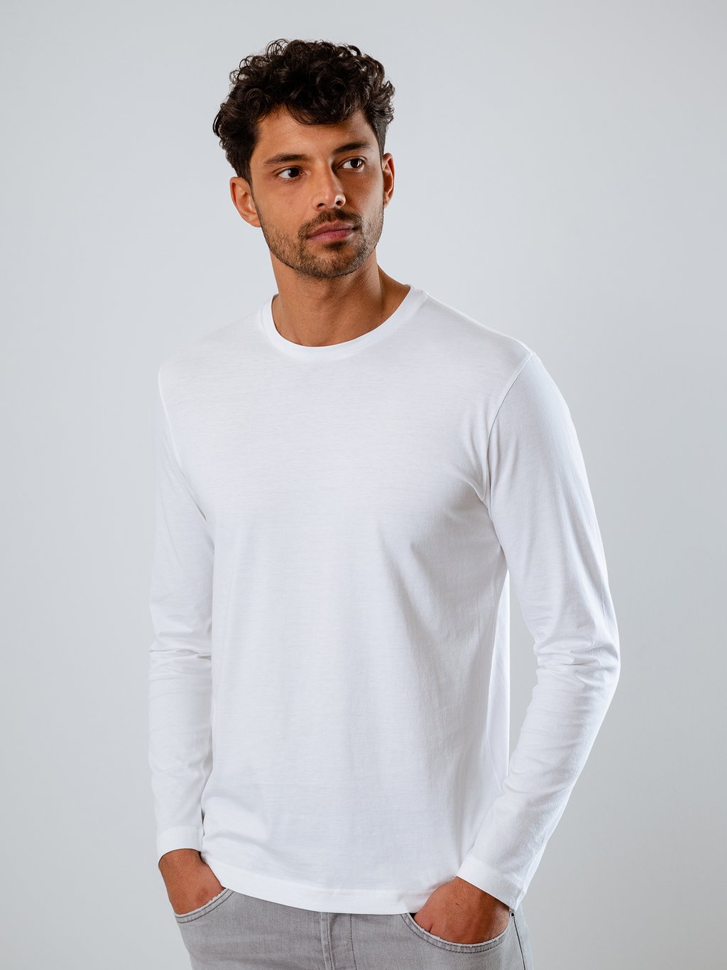 Detailansicht von Langarmshirt aus Baumwolle von STEFAN BRANDT