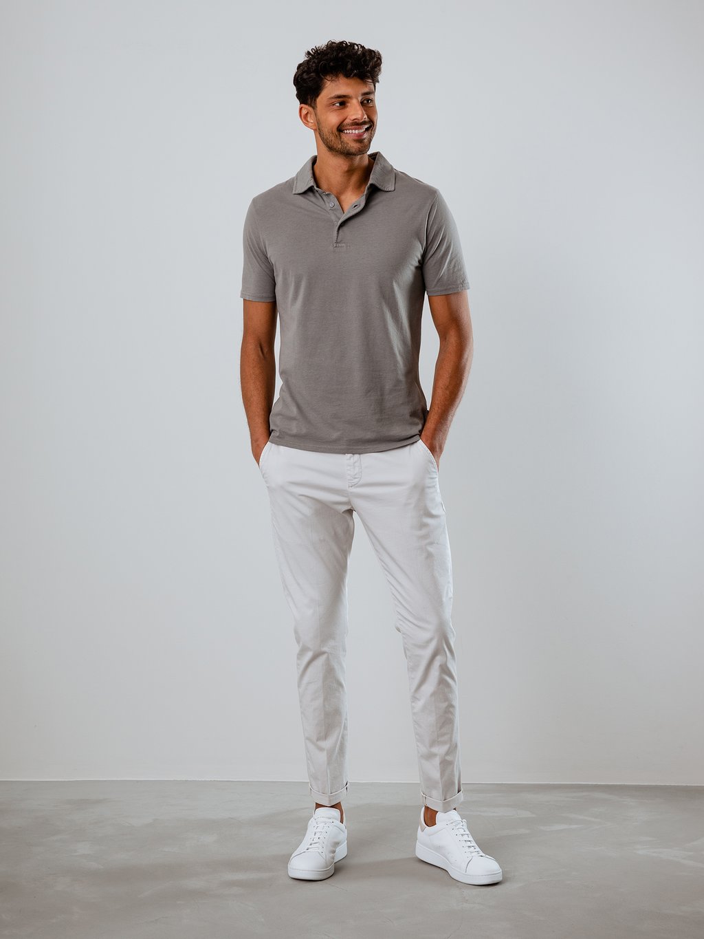 Detailansicht von Chinohose aus Baumwolle von DONDUP