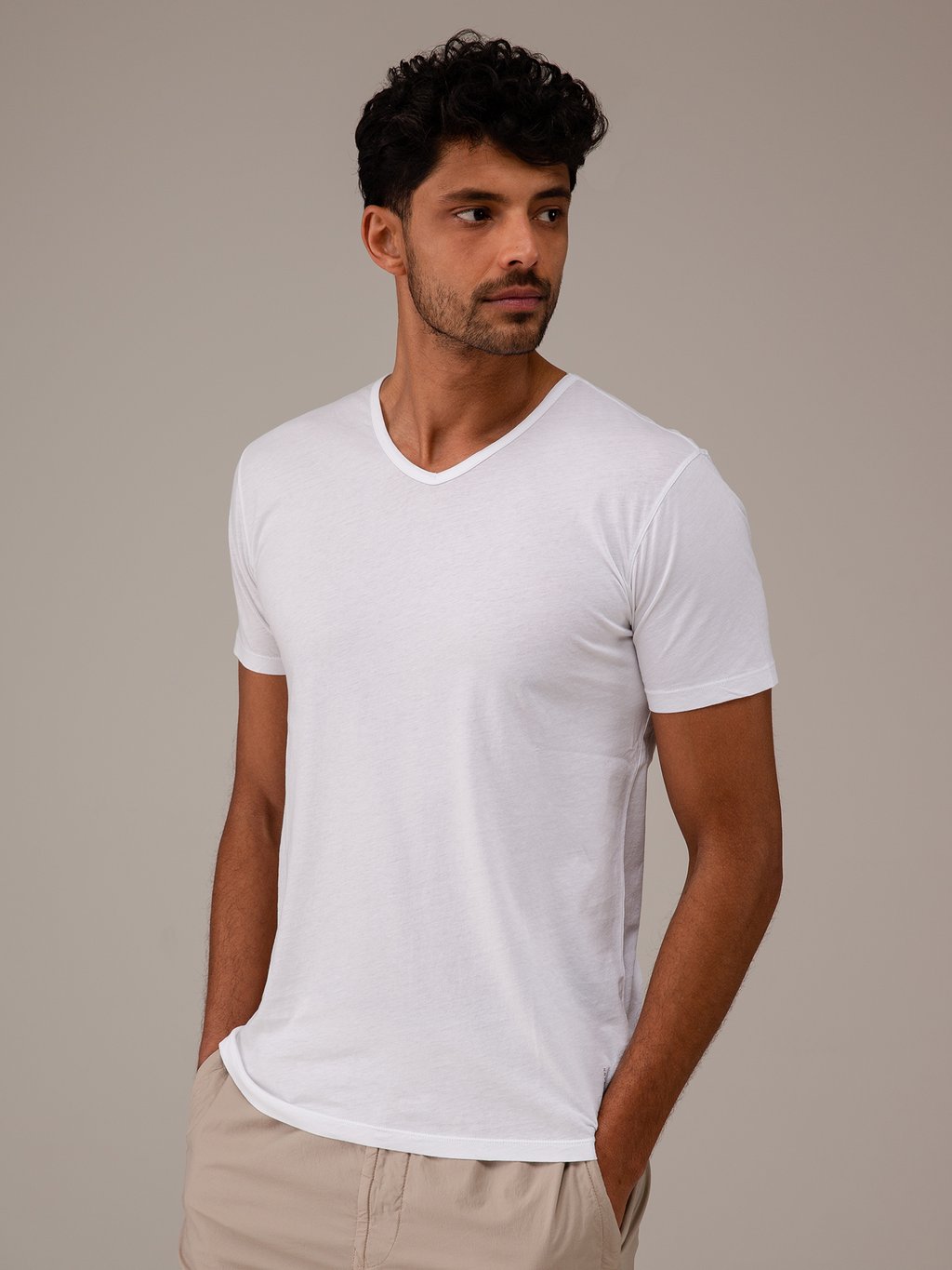 Detailansicht von T-Shirt aus Baumwolle von KIEFERMANN