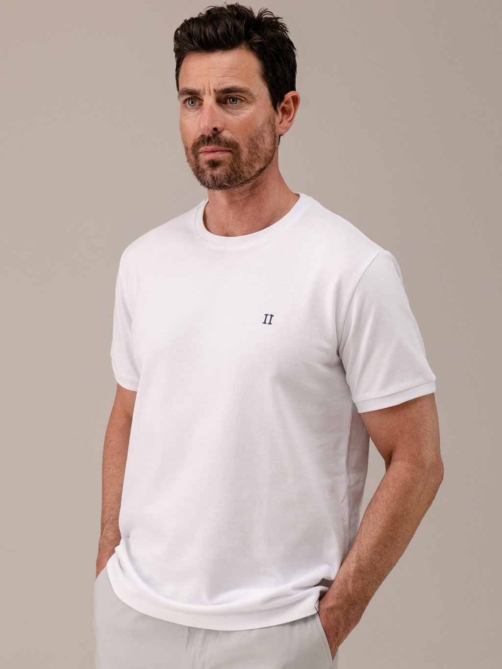 Detailansicht von T-Shirt aus Baumwolle von LES DEUX