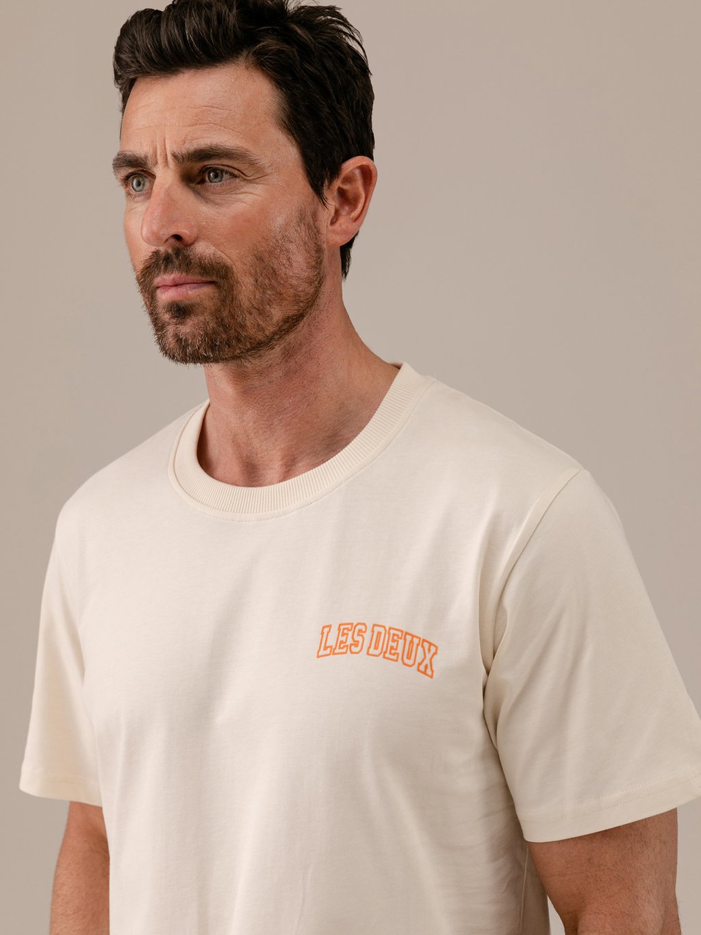 Detailansicht von T-Shirt aus Baumwolle von LES DEUX