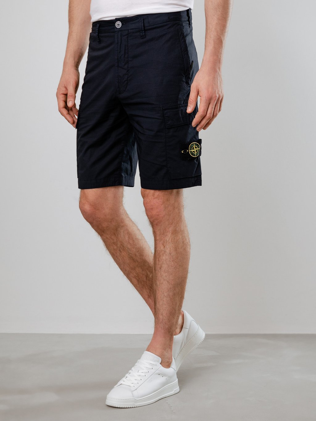 Detailansicht von Bermudas aus Baumwolle von STONE ISLAND