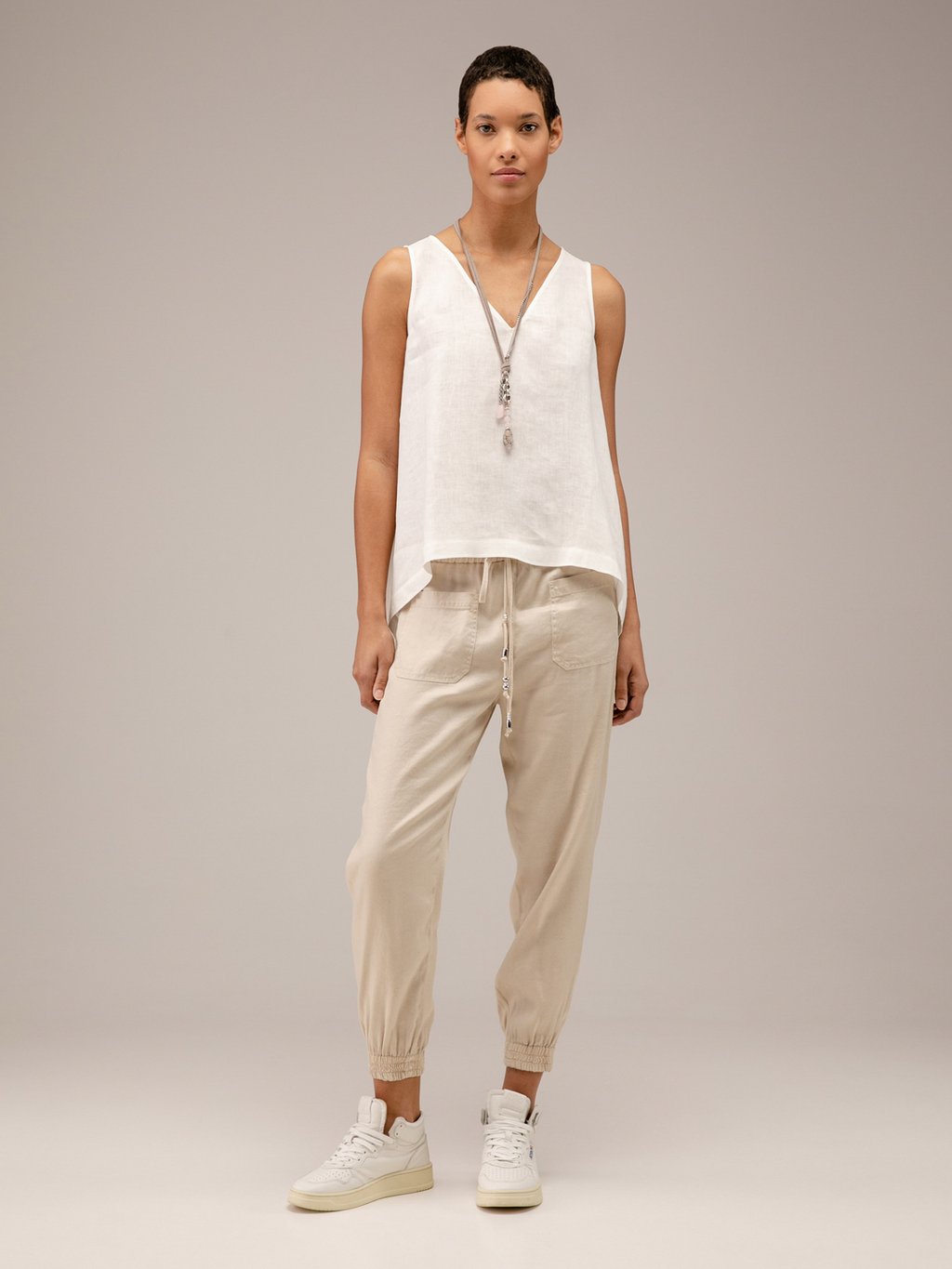 Detailansicht von Hose aus Leinen von DONDUP