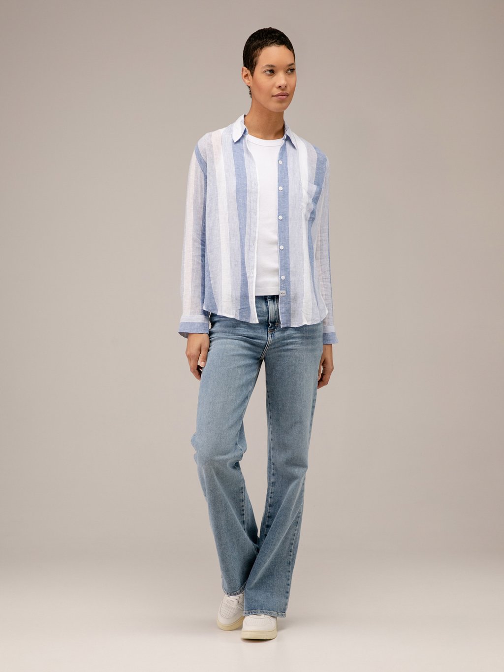 Detailansicht von Gestreifte Leinenbluse von RAILS