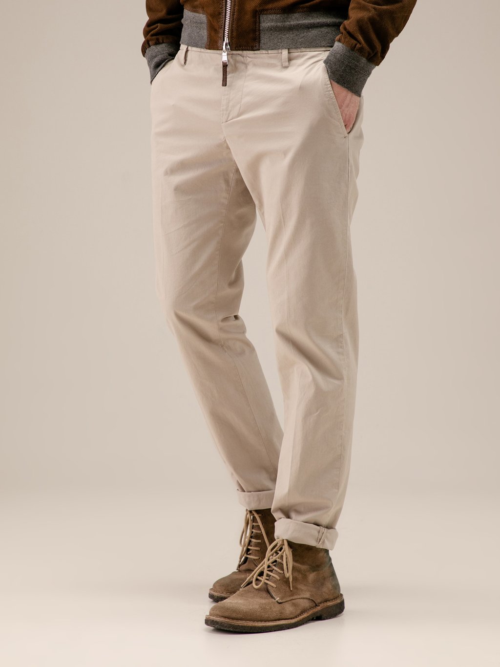 Detailansicht von Chinohose aus Baumwolle von DONDUP