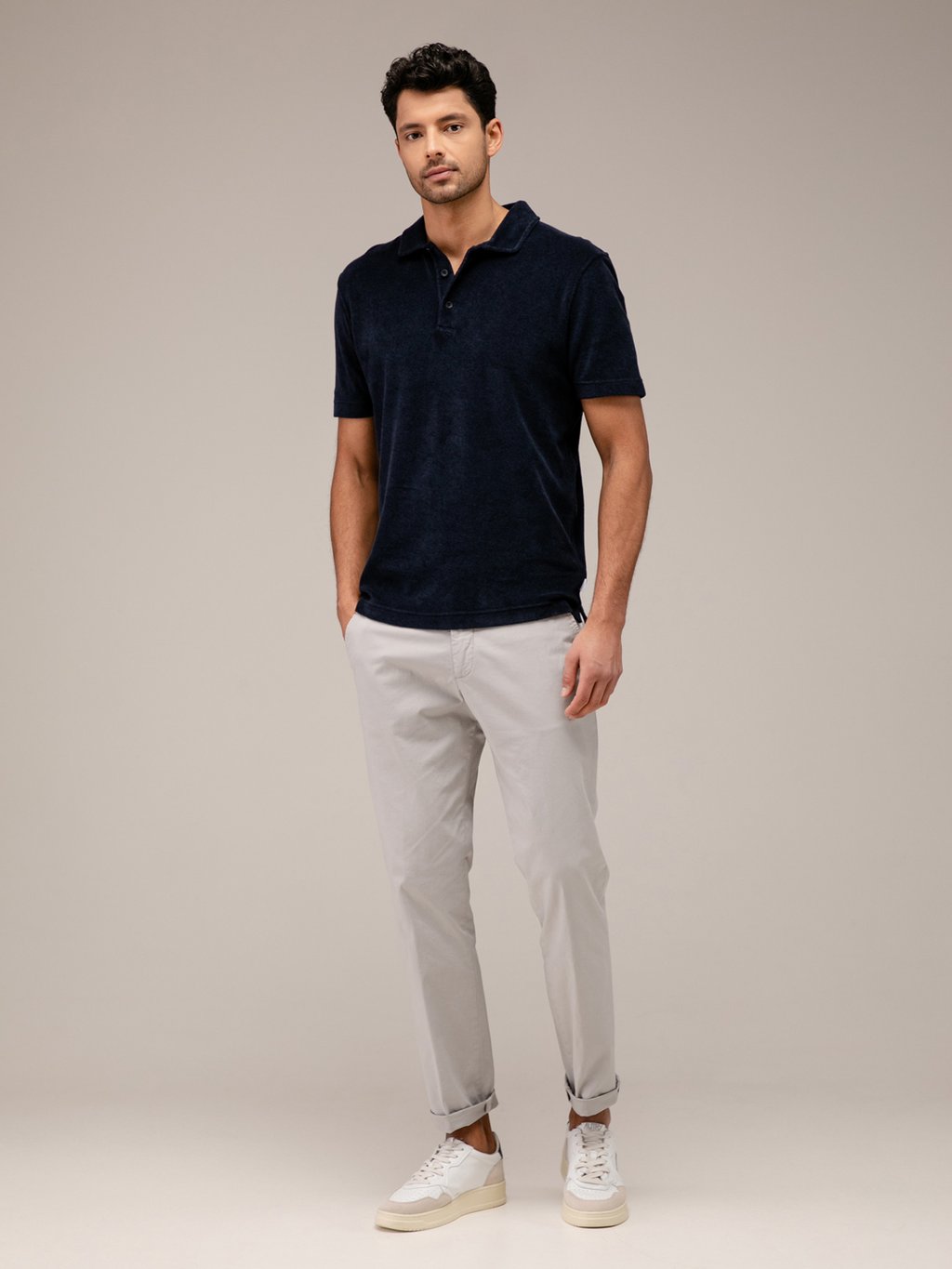 Detailansicht von Chinohose aus Baumwolle von BRIGLIA