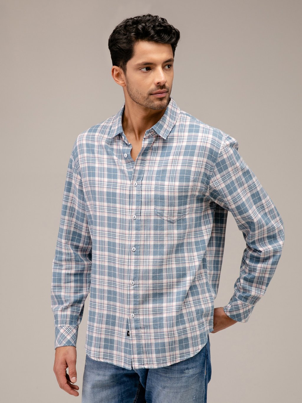 Detailansicht von Karohemd aus Baumwolle von RAILS