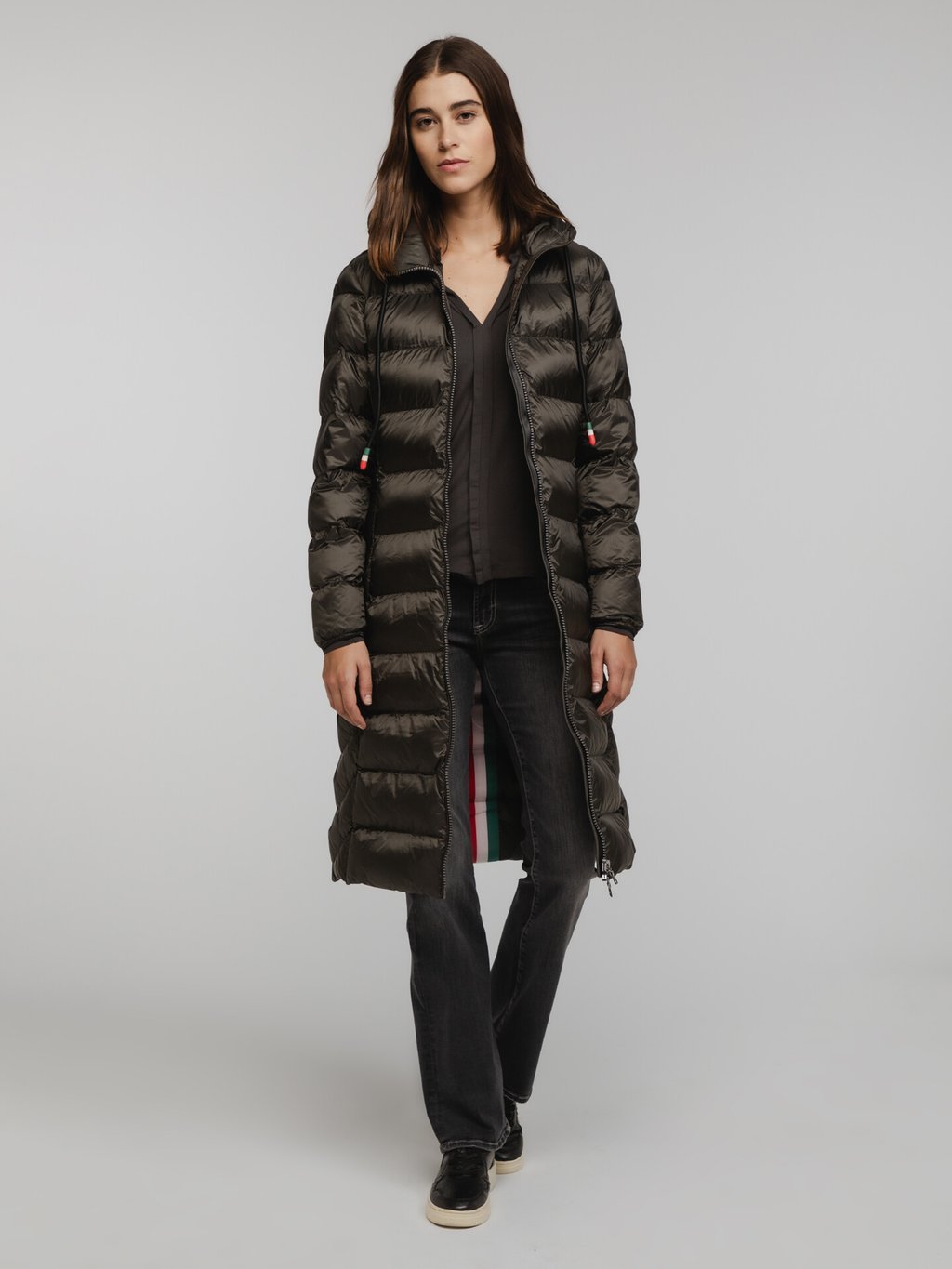 Detailansicht von Steppmantel von NO. 1 COMO