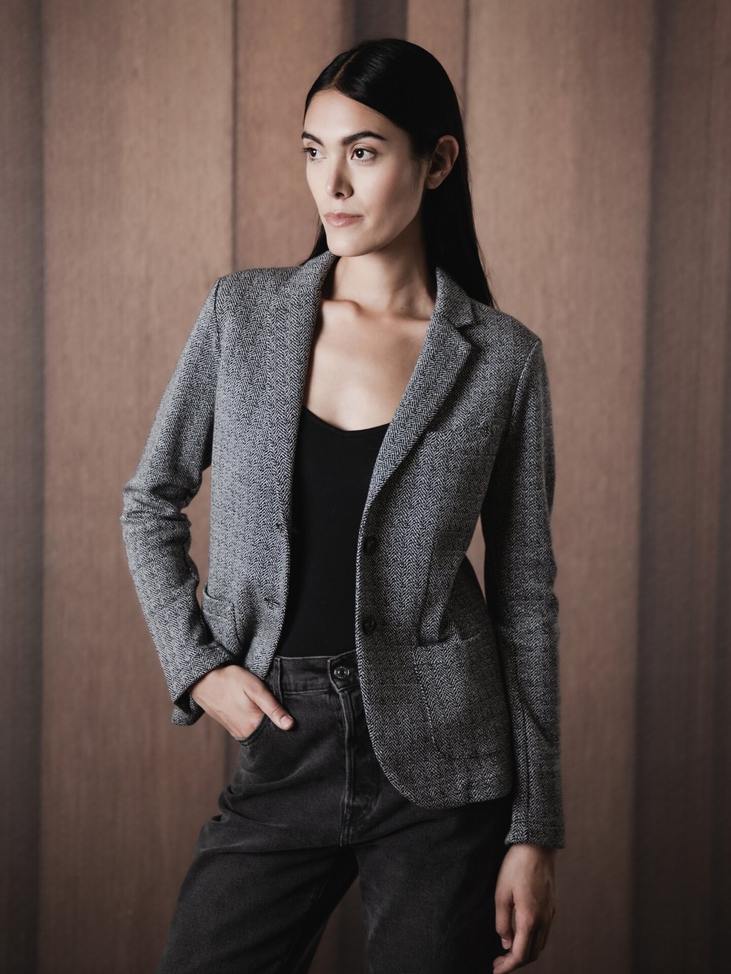 Detailansicht von Blazer aus Baumwolle von DANIELS