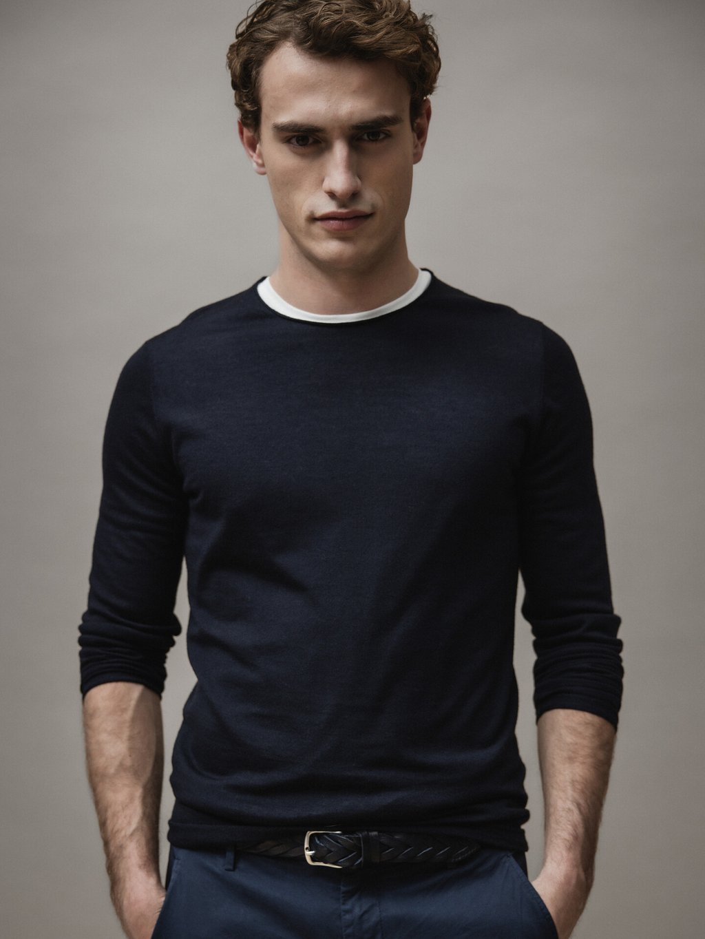 Detailansicht von Pullover aus Merinowolle von KIEFERMANN