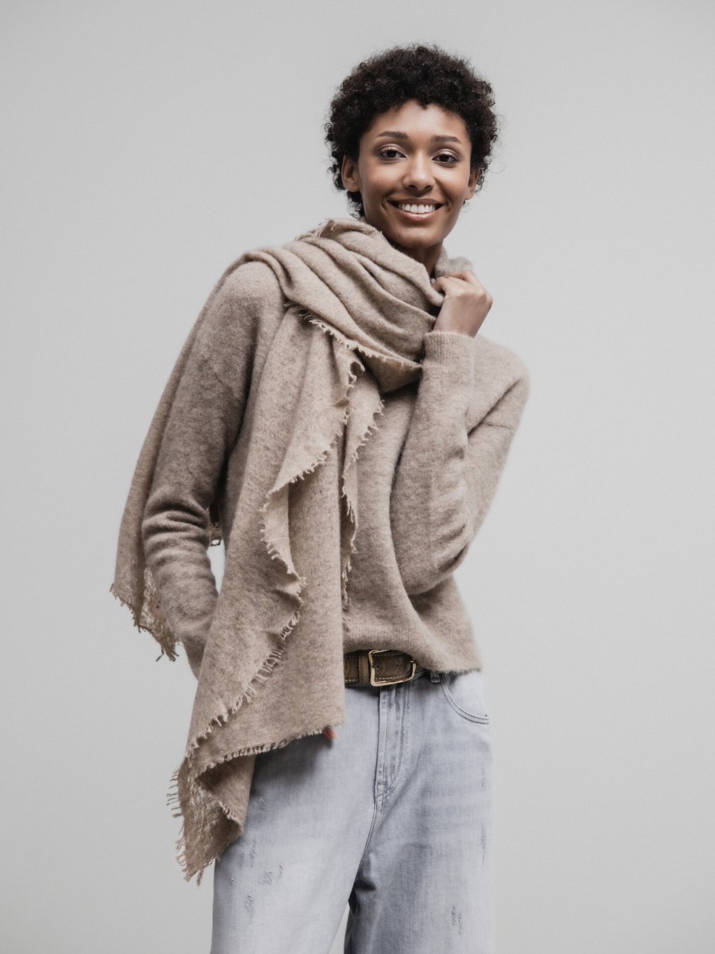 Detailansicht von Schal aus Cashmere von PUR SCHOEN