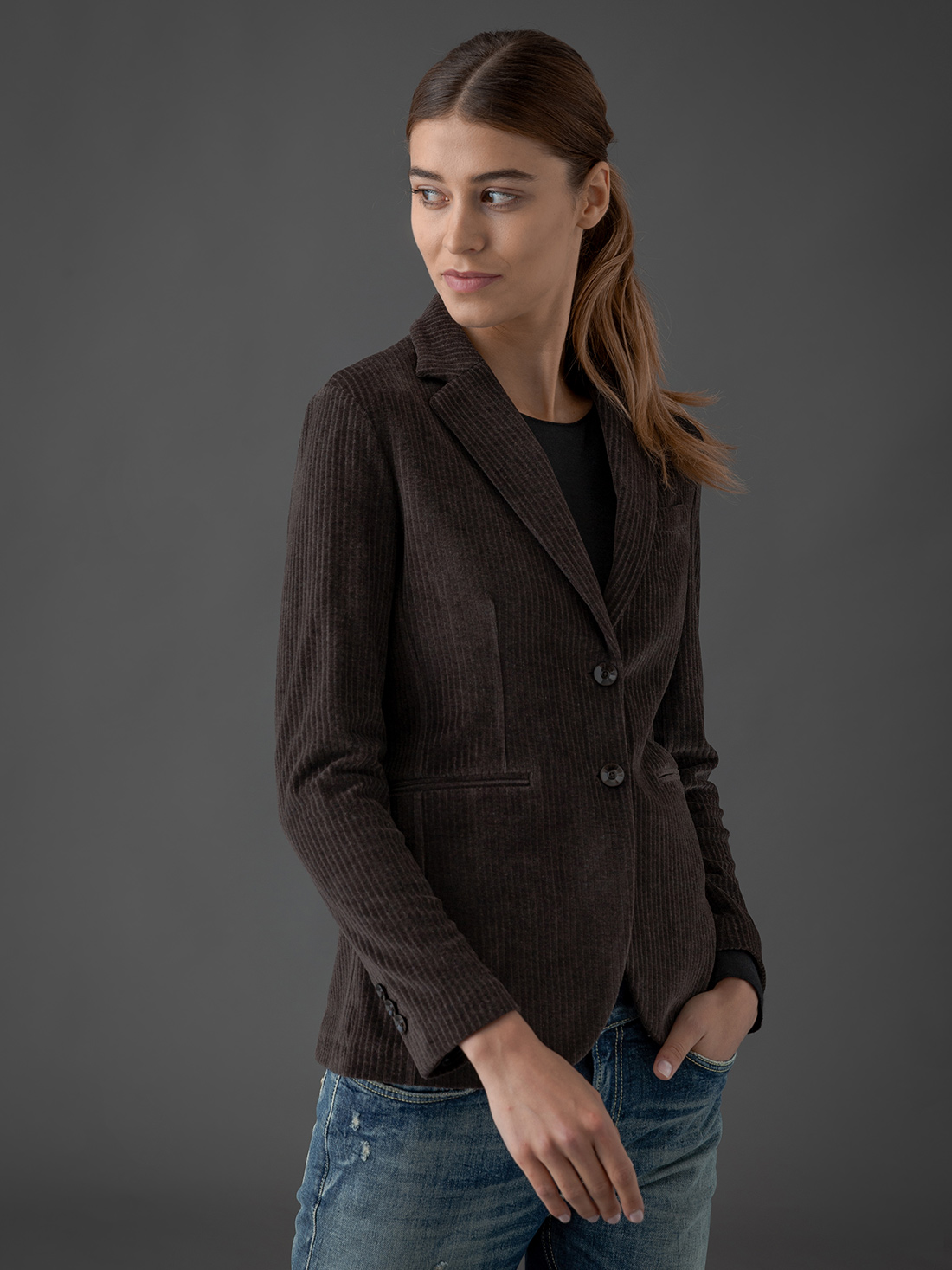 Detailansicht von Cordblazer von CIRCOLO