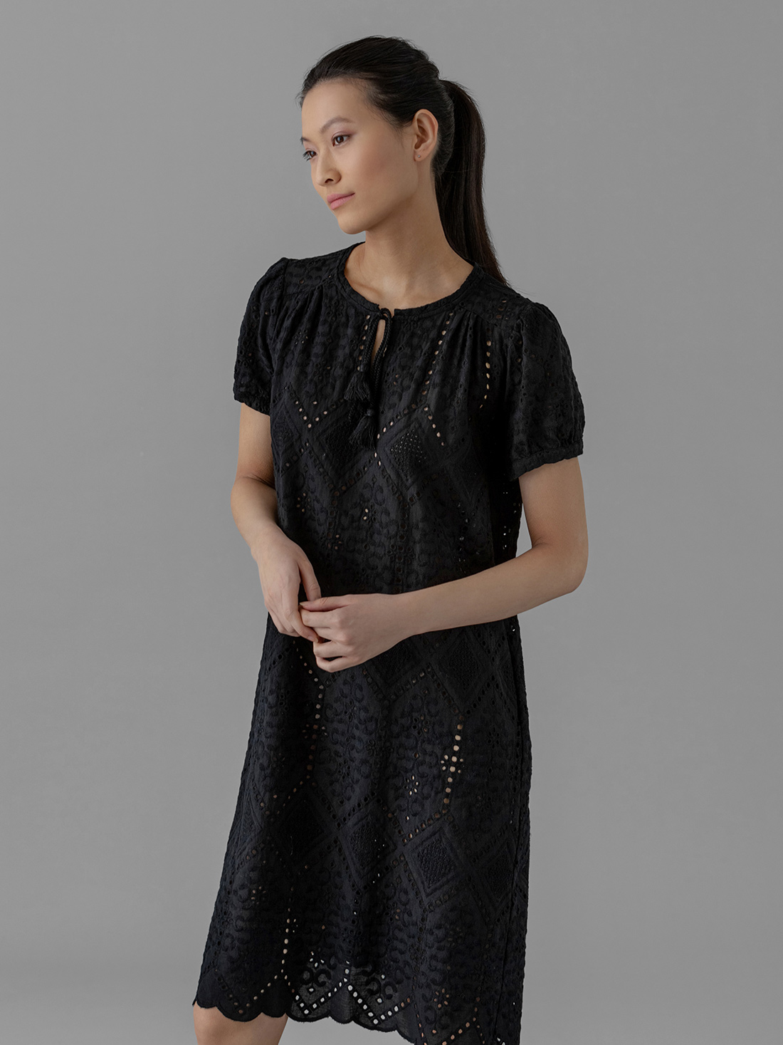 Detailansicht von Midi-Kleid aus Baumwolle von LA CAMICIA