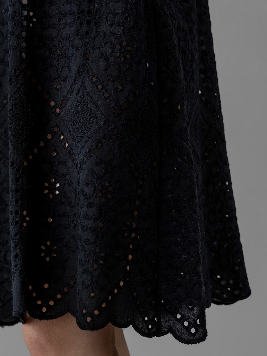 Detailansicht von Midi-Kleid aus Baumwolle von LA CAMICIA