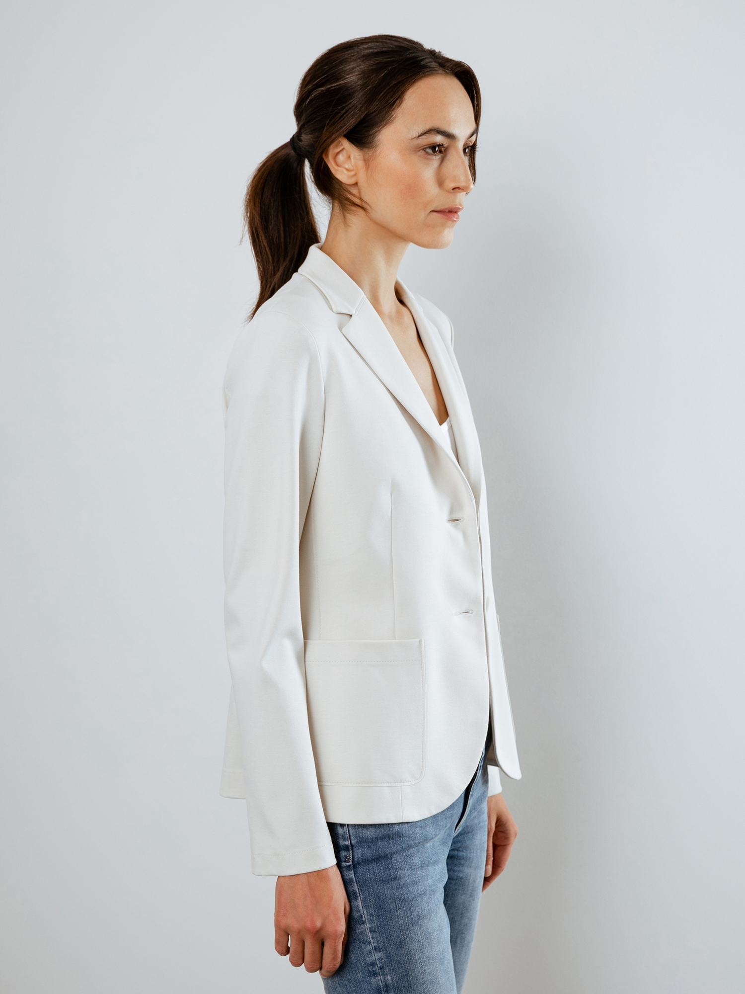 Detailansicht von Jersey Blazer von HARRIS WHARF LONDON