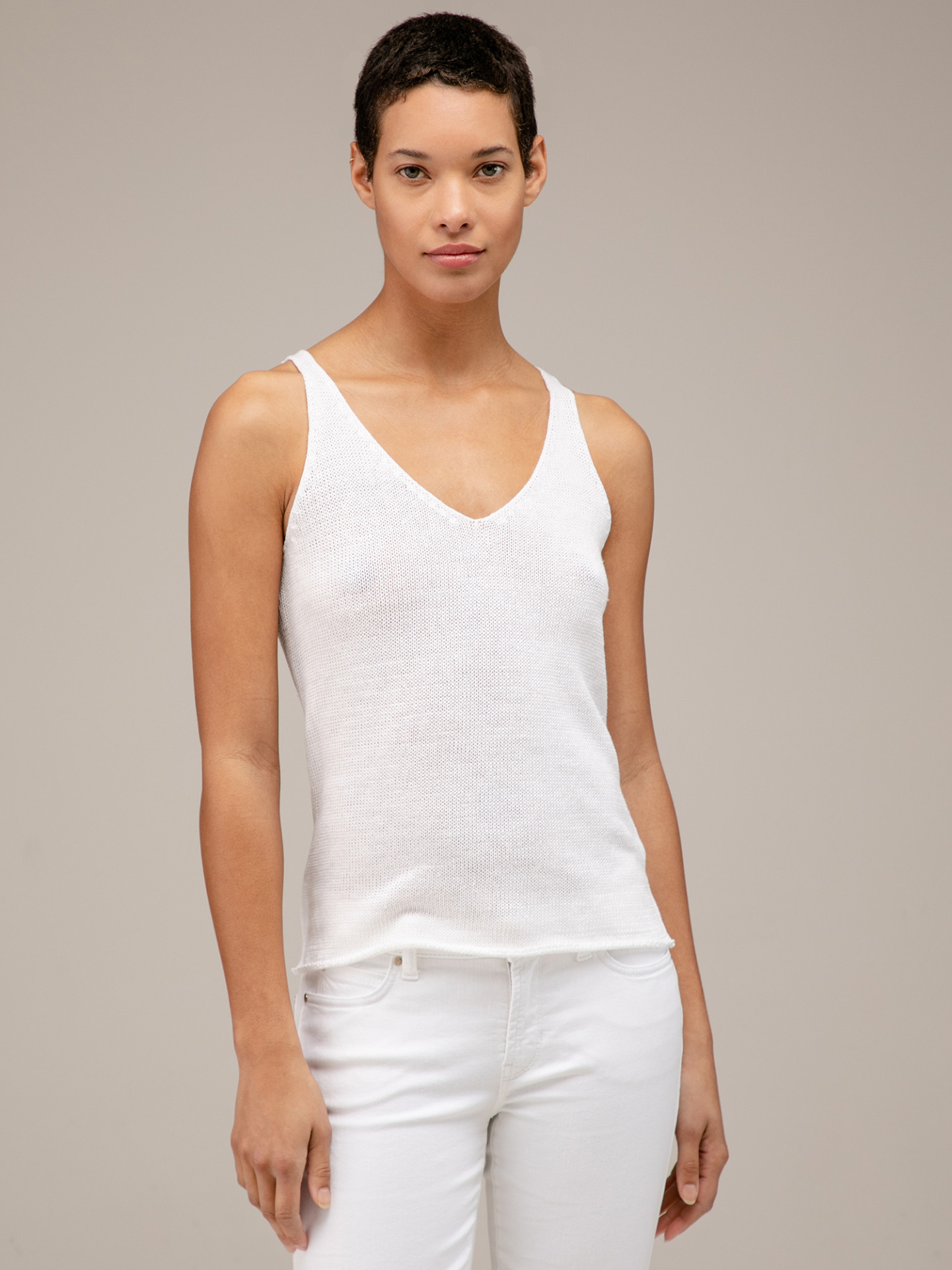 Detailansicht von Stricktop aus Leinen von DANIELS