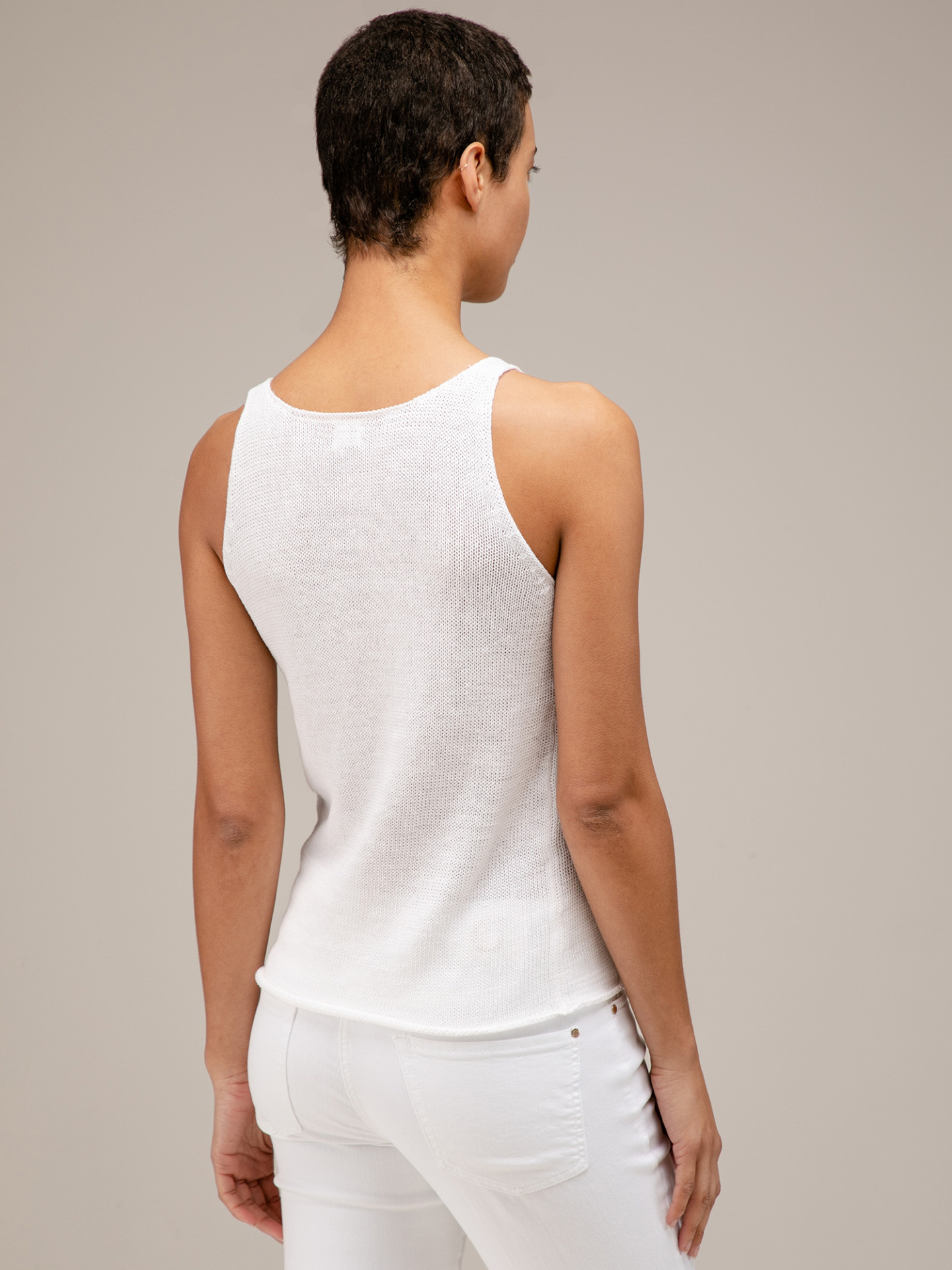 Detailansicht von Stricktop aus Leinen von DANIELS