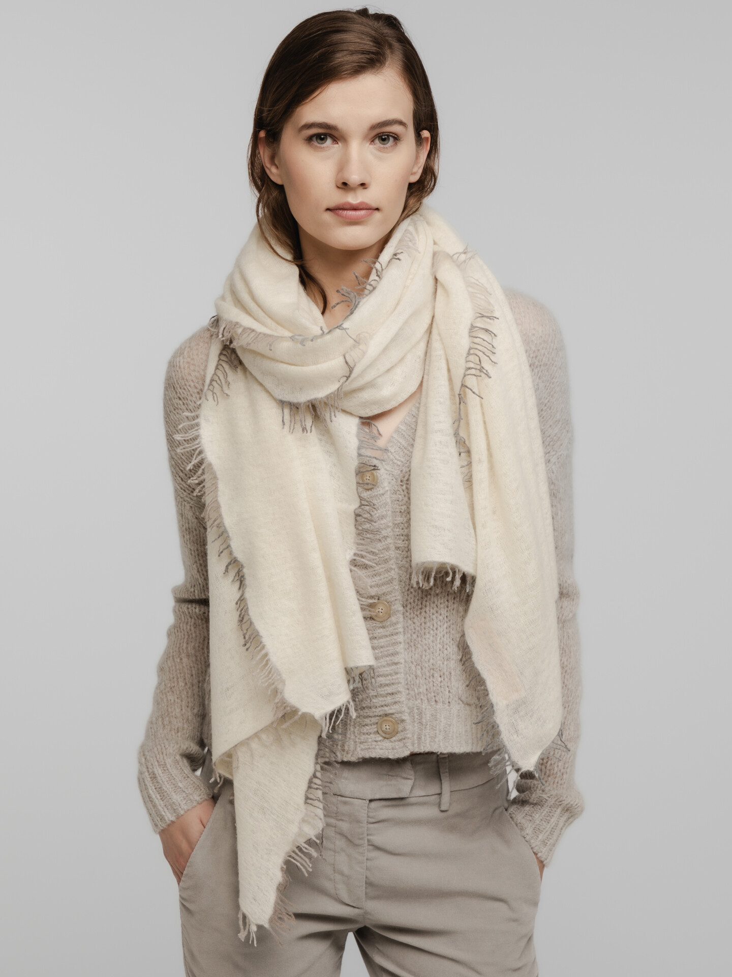 Detailansicht von Schal aus Cashmere von PUR SCHOEN