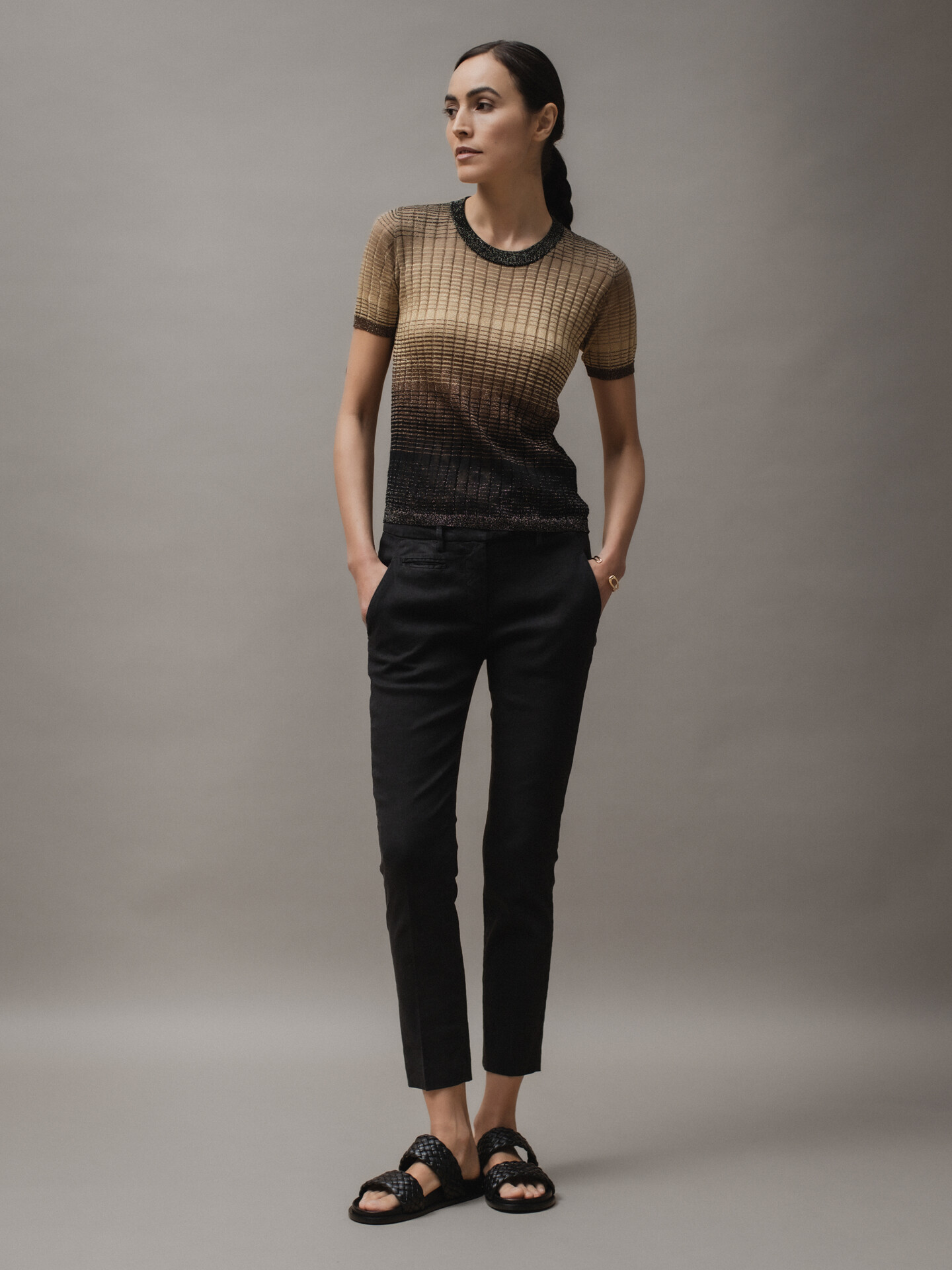 Detailansicht von Chinohose aus Leinen von DONDUP