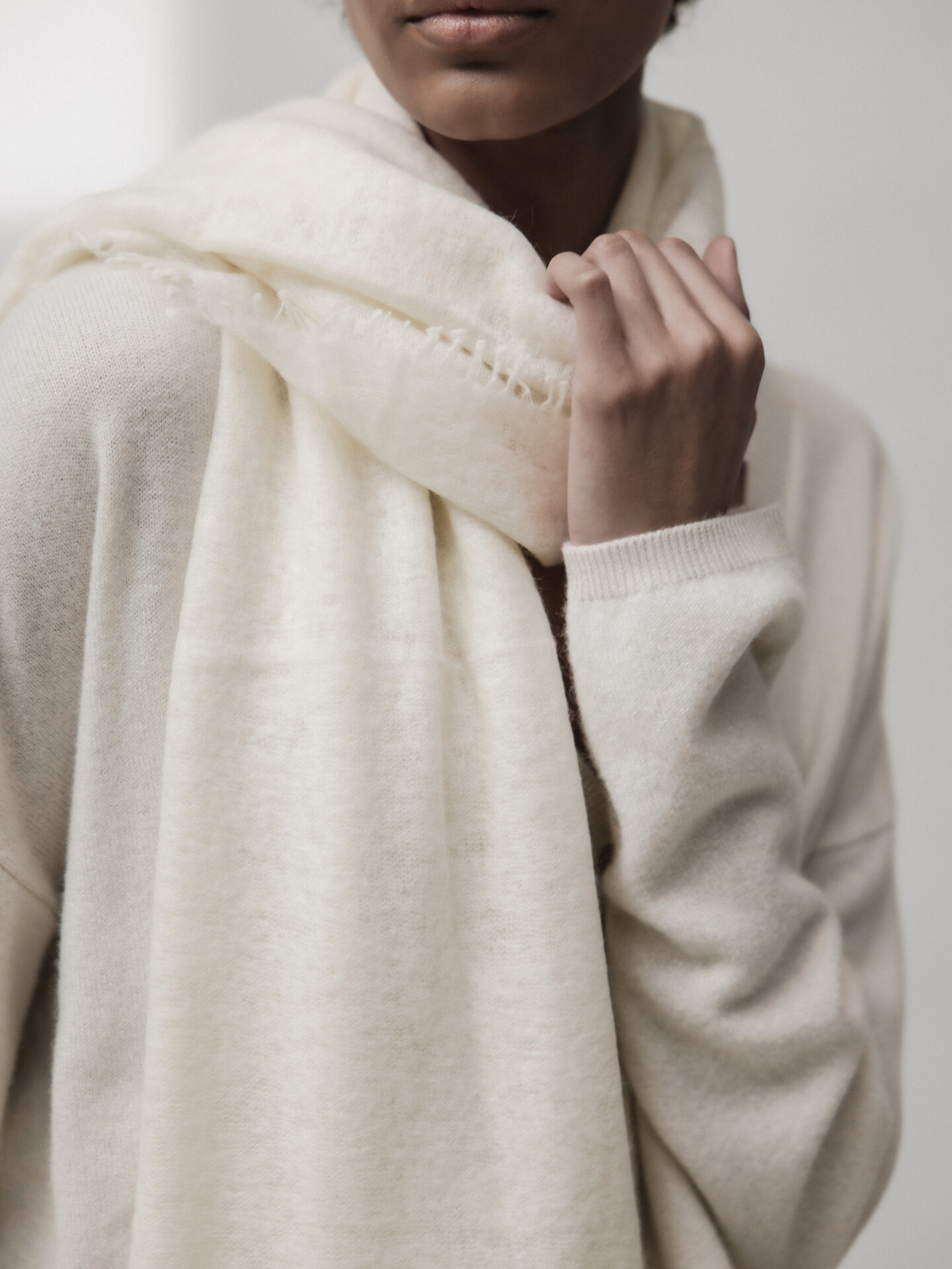 Detailansicht von Schal aus Cashmere von PUR SCHOEN