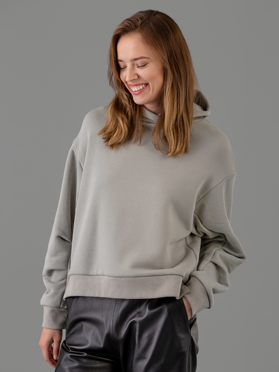 Detailansicht von Kapuzen-Sweatshirt aus Baumwolle von IHEART