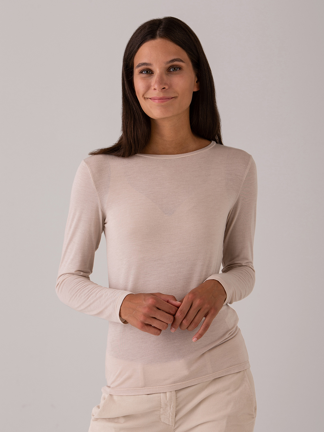 Detailansicht von Langarmshirt aus Modal von ANTONELLI