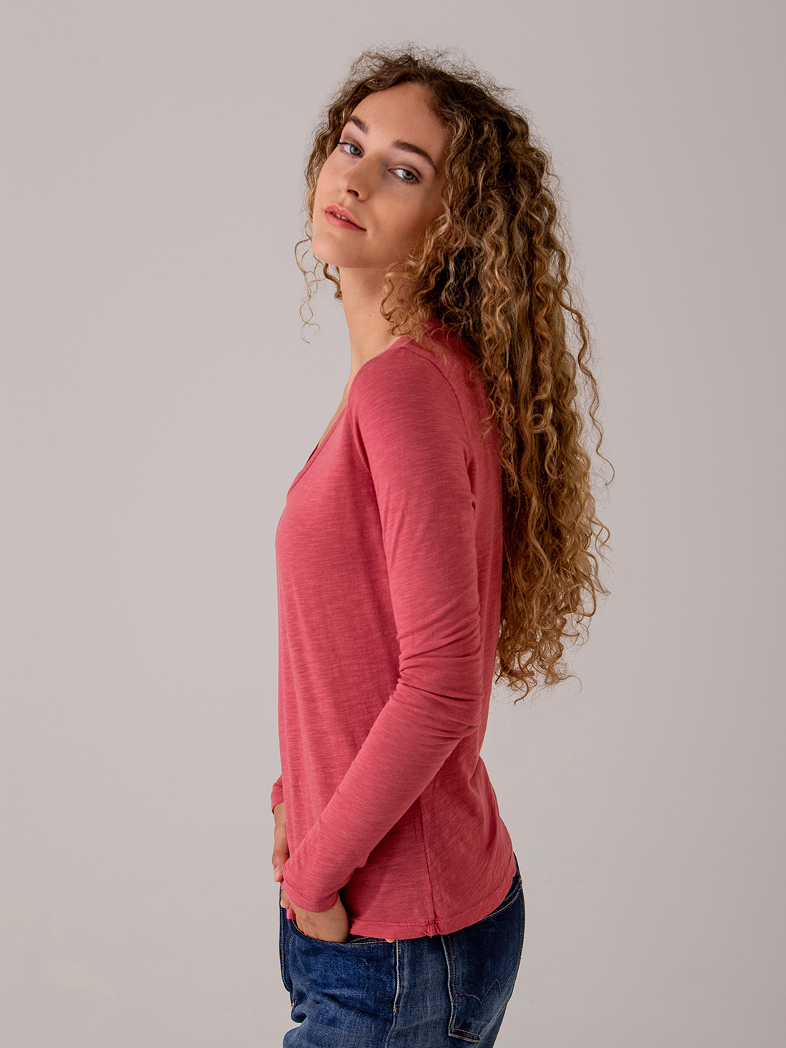 Detailansicht von Langarmshirt aus Baumwolle von AMERICAN VINTAGE