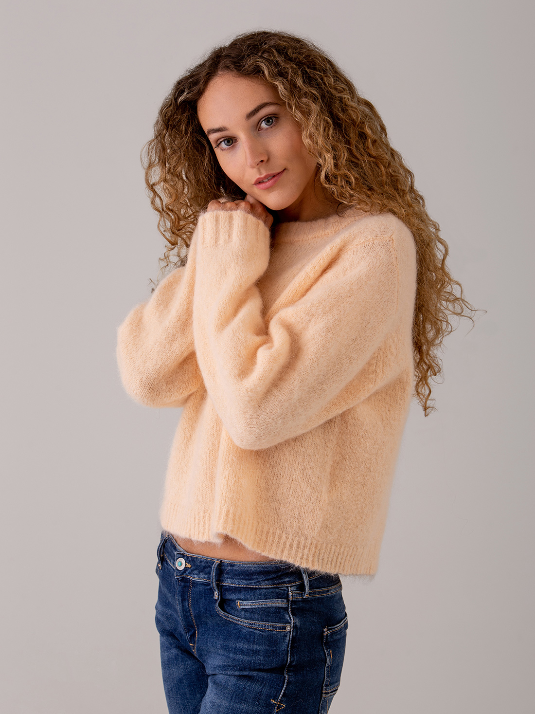 Detailansicht von Kurzer Pullover aus Mohair von AMERICAN VINTAGE