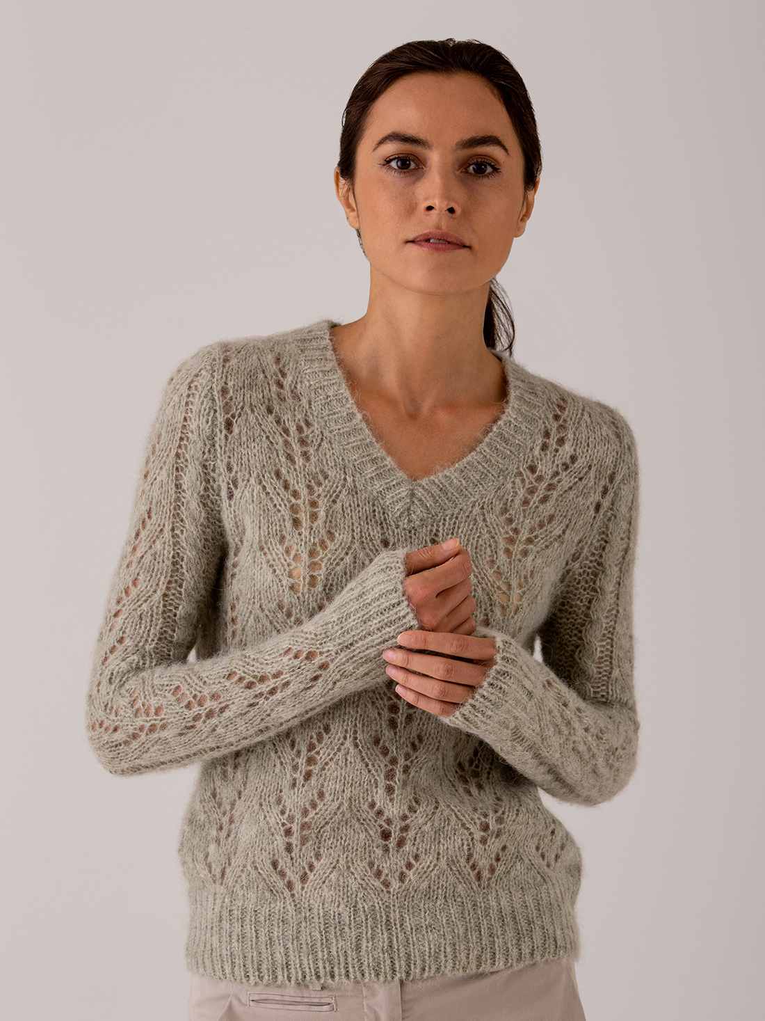 Detailansicht von Pullover mit Lochstrick von DANIELS