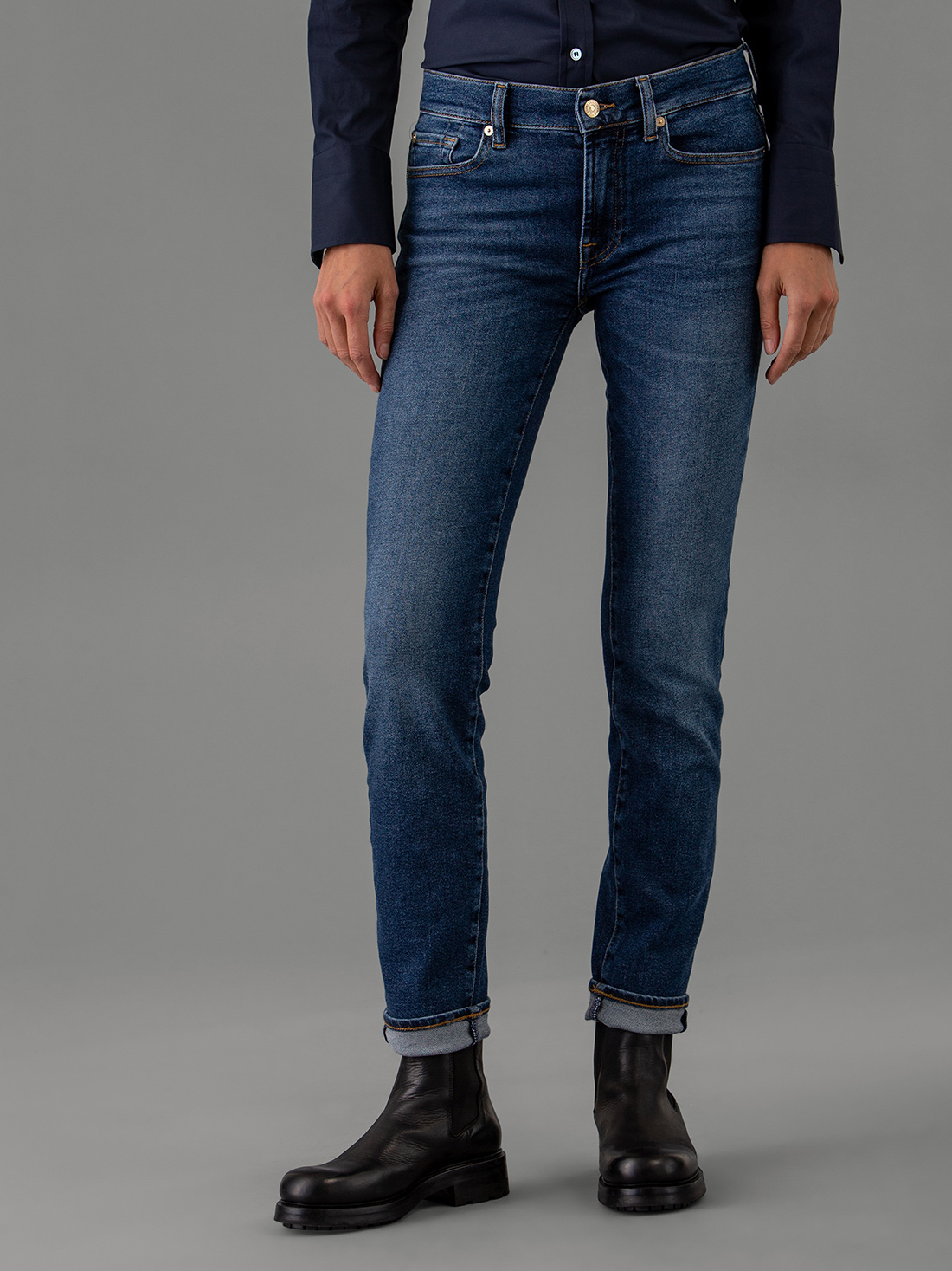 Detailansicht von Slim Fit Jeans von 7 FOR ALL MANKIND