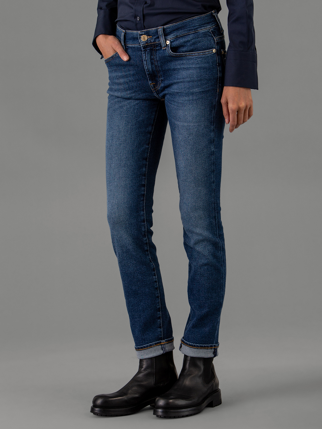 Detailansicht von Slim Fit Jeans von 7 FOR ALL MANKIND