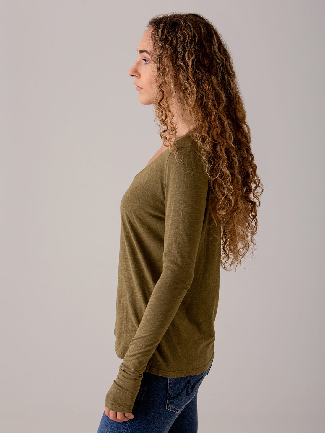 Detailansicht von Langarmshirt aus Baumwolle von AMERICAN VINTAGE