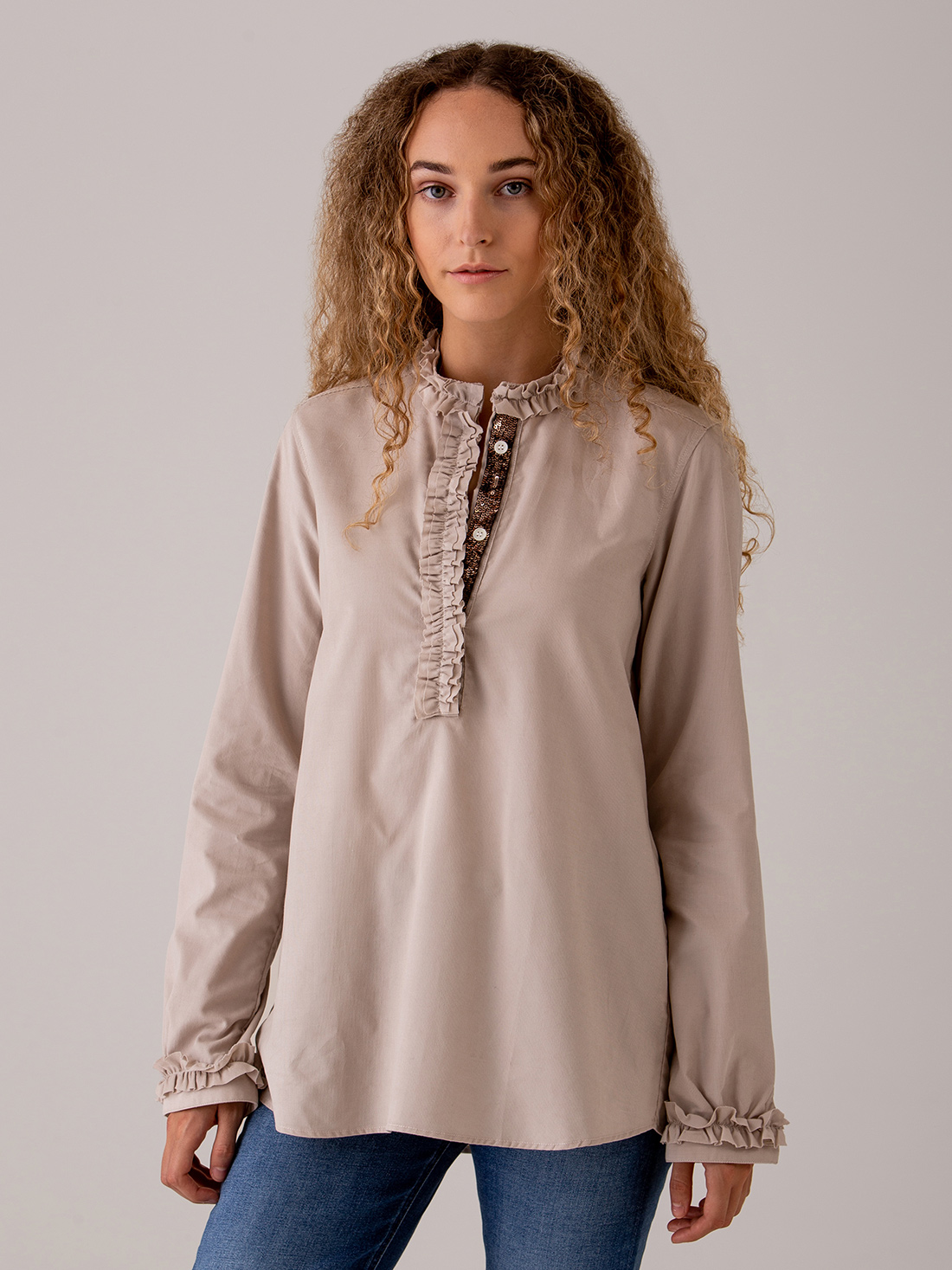 Detailansicht von Cordbluse von AGLINI