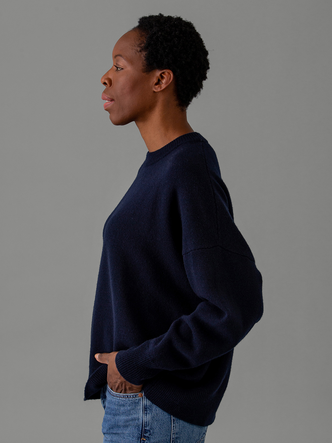 Detailansicht von Pullover aus Merinowolle von ROBERTO COLLINA