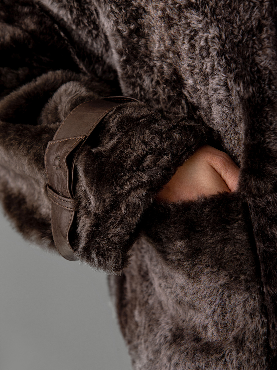 Detailansicht von Wendbare Lammlederjacke von GIORGIO BRATO