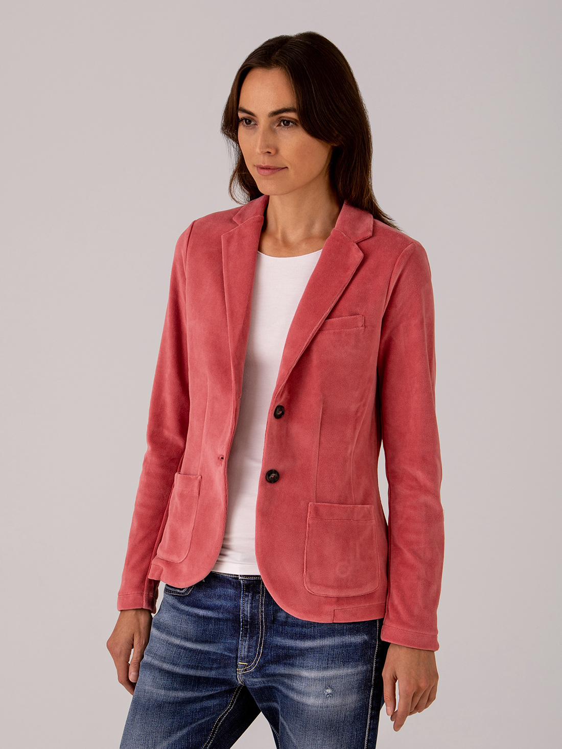 Detailansicht von Samtblazer aus Baumwolle von DANIELS