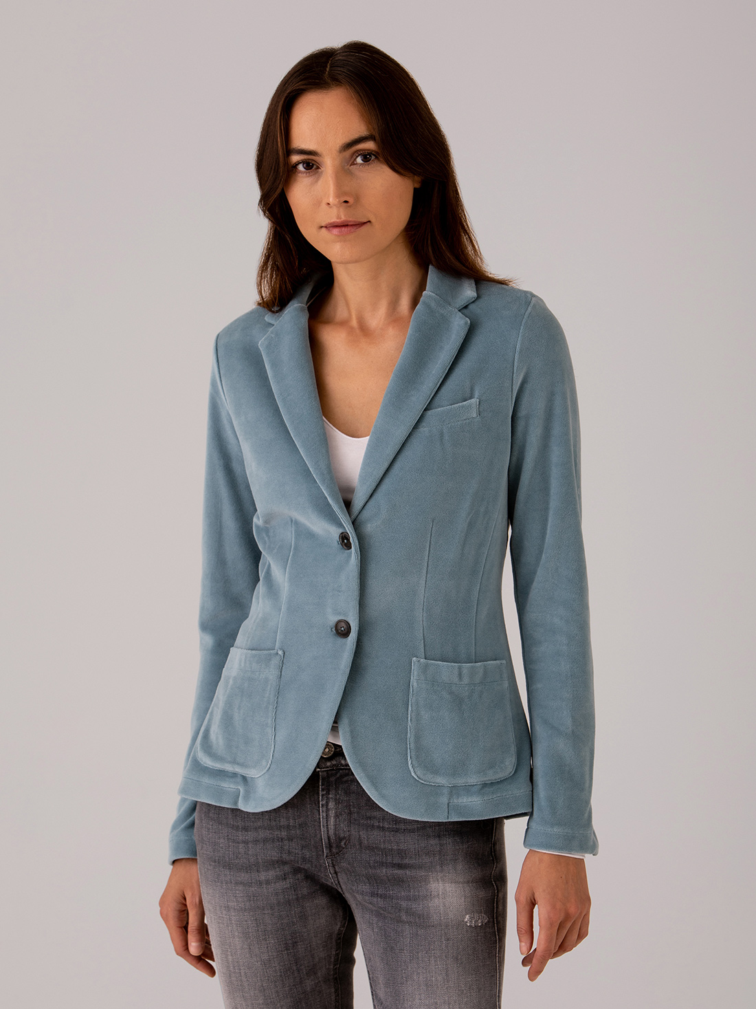 Detailansicht von Samtblazer aus Baumwolle von DANIELS